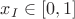 $x_I \in [0,1]$