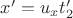$x'=u_x  t_2'$