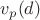 $v_p(d)$