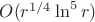 $O(r^{1/4}\ln^5 r)$