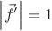 $\left| \vec f' \right| = 1$