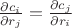 $\frac{\partial c_i}{\partial r_j}=\frac{\partial c_j}{\partial r_i}$