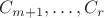 $C_{m+1},\ldots,C_{r}$