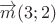 $$\overrightarrow{m}(3;2)$$