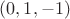 $(0, 1, -1)$