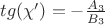 $tg(\chi')=-\frac{A_3}{B_3}$