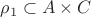 $\rho_1\subset A\times C$