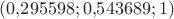 $(0{,}295598; 0{,}543689; 1)$