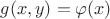 $g(x,y)=\varphi(x)$
