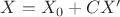 $X = X_0 + CX'$