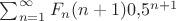 $\sum_{n=1}^{\infty}F_n (n+1) 0{,}5^{n+1}$