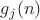 $g_j(n)$ $g_j(n)$