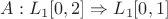 $A:L_1[0,2]\Rightarrow L_1[0,1]$