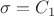 $\sigma = C_1$