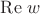 $\mathrm{Re}\; w$