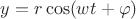$y = r\cos(w t + \varphi)$